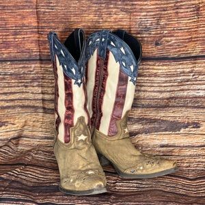 Women’s Laredo American flag snip toe cowboy boots size 9 1/2